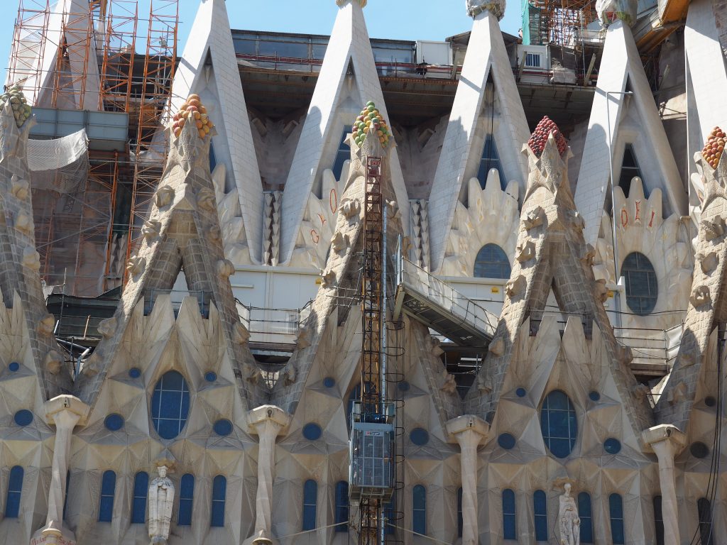 Fassadenausschnitt der Sagrada Familia in Barcelona