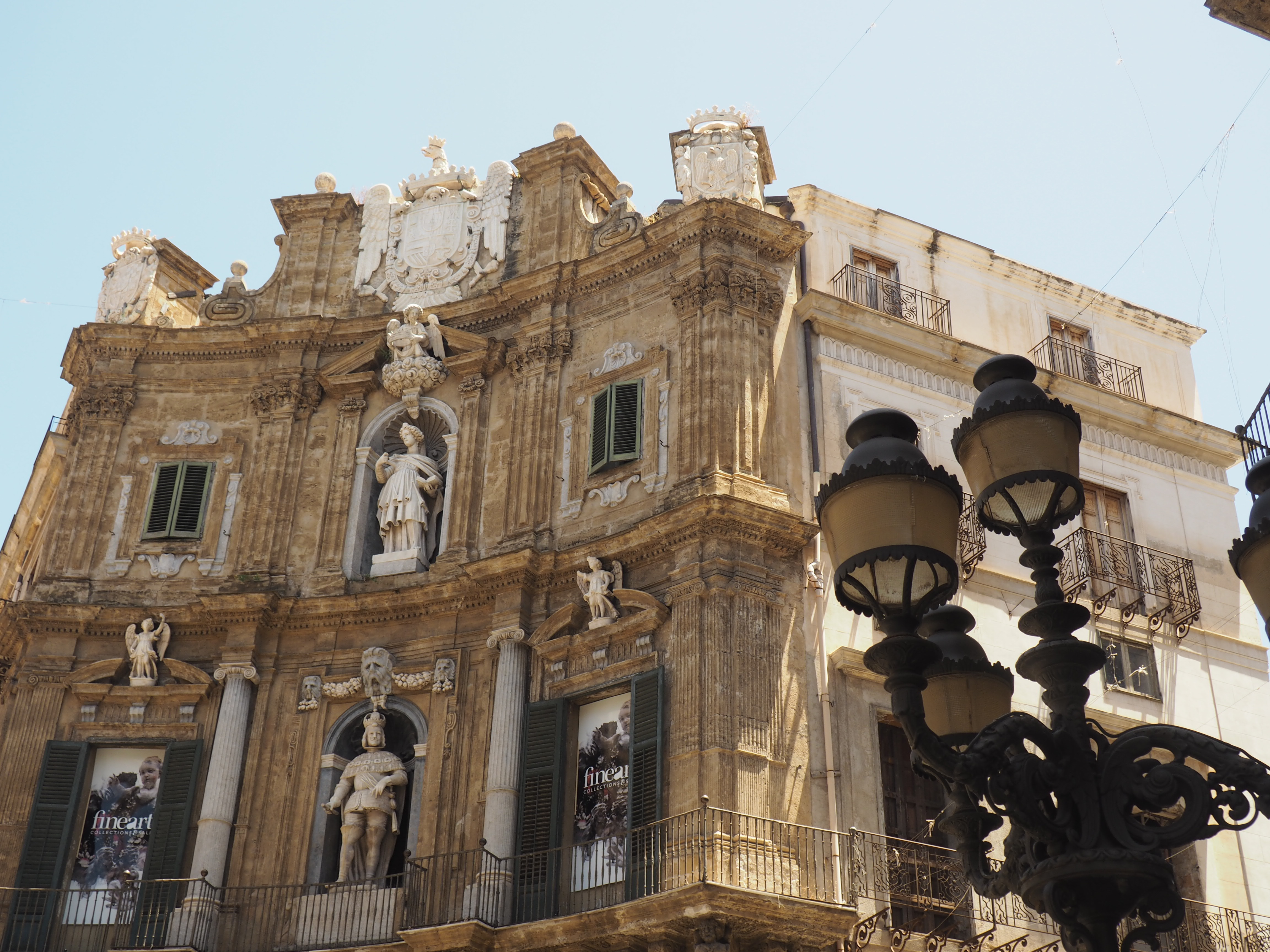 Palazzo am Quattro Canti, dem schönsten Platz Palermos. Kreuzfahrtausflug Palermo.