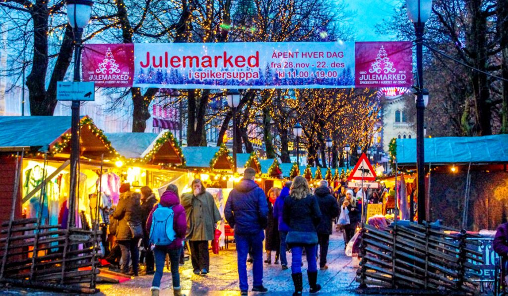 Der Julemarked in Oslo zählt zu den schönsten Weihnachtsmärkten in Europa